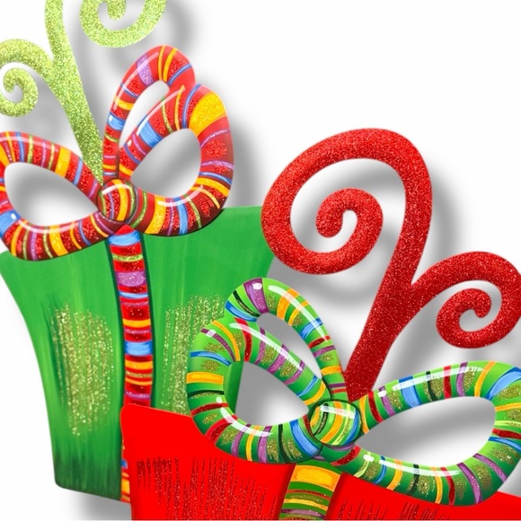 Whimsical Glitter Gift Boxes Christmas Décor • New • By AJ SouthernCharm - Picture 3 of 6